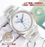 Rolex Milgauss 3131 Movement 40mm White Face 904L Steel Men 116400 Watch